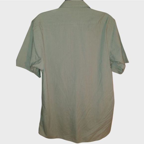 Pierre Cardin Green Short Sleeve Button Down Shirt - Picture 3 of 4